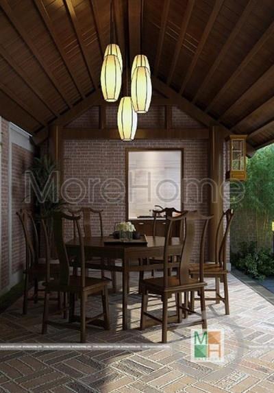  Thiết kế nội thất nhà hàng phong cách gỗ việt